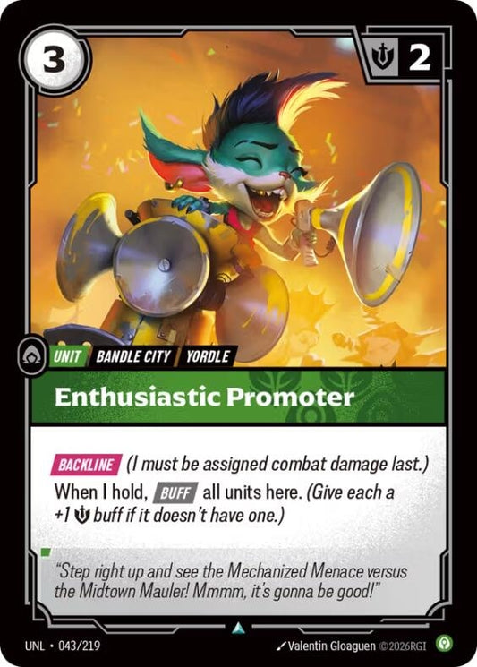 Image for Enthusiastic Promoter (043/219) (Unleashed) (UNL) - Riftbound: League of Legends Trading Card Game