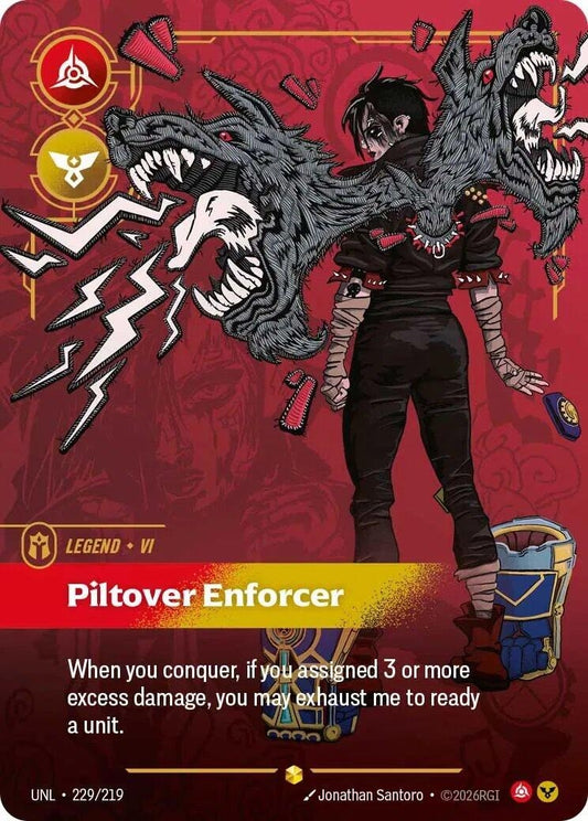 Image for Vi - Piltover Enforcer (Overnumbered) (229/219) (Unleashed) (UNL) - Riftbound: League of Legends Trading Card Game