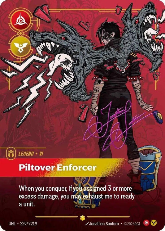 Image for Vi - Piltover Enforcer (Signature) (229*/219) (Unleashed) (UNL) - Riftbound: League of Legends Trading Card Game