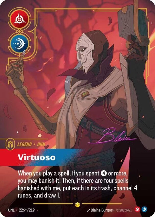 Image for Jhin - Virtuoso (Signature) (226*/219) (Unleashed) (UNL) - Riftbound: League of Legends Trading Card Game