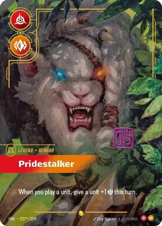 Image for Rengar - Pridestalker (Signature) (227*/219) (Unleashed) (UNL) - Riftbound: League of Legends Trading Card Game