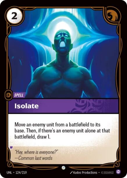 Image for Isolate (124/219) (Unleashed) (UNL) - Riftbound: League of Legends Trading Card Game