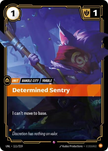 Image for Determined Sentry (111/219) (Unleashed) (UNL) - Riftbound: League of Legends Trading Card Game
