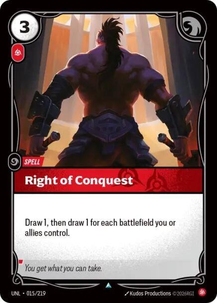Image for Right of Conquest (015/219) (Unleashed) (UNL) - Riftbound: League of Legends Trading Card Game