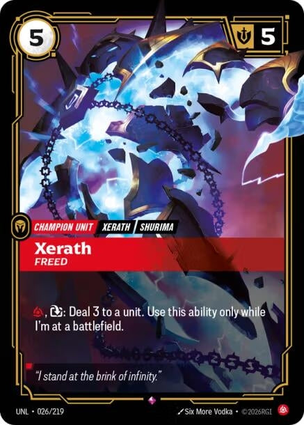 Image for Xerath - Freed (026/219) (Unleashed) (UNL) - Riftbound: League of Legends Trading Card Game