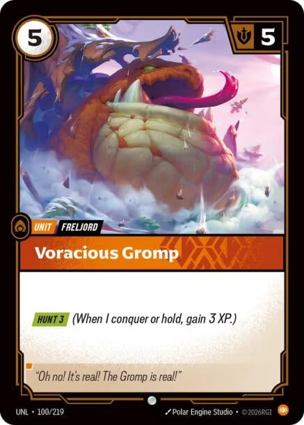 Image for Voracious Gromp (100/219) (Unleashed) (UNL) - Riftbound: League of Legends Trading Card Game