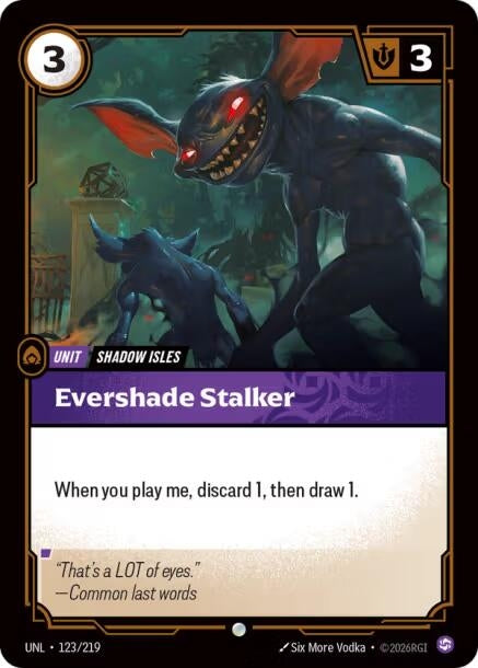 Image for Evershade Stalker (123/219) (Unleashed) (UNL) - Riftbound: League of Legends Trading Card Game