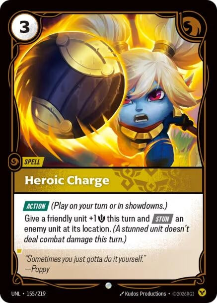 Image for Heroic Charge (155/219) (Unleashed) (UNL) - Riftbound: League of Legends Trading Card Game