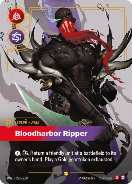 Image for Pyke - Bloodharbor Ripper (Overnumbered) (228/219) (Unleashed) (UNL) - Riftbound: League of Legends Trading Card Game