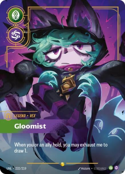 Image for Vex - Gloomist (Overnumbered) (232/219) (Unleashed) (UNL) - Riftbound: League of Legends Trading Card Game
