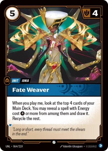Image for Fate Weaver (064/219) (Unleashed) (UNL) - Riftbound: League of Legends Trading Card Game
