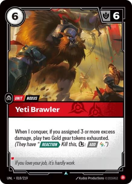 Image for Yeti Brawler (018/219) (Unleashed) (UNL) - Riftbound: League of Legends Trading Card Game