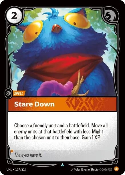 Image for Stare Down (107/219) (Unleashed) (UNL) - Riftbound: League of Legends Trading Card Game