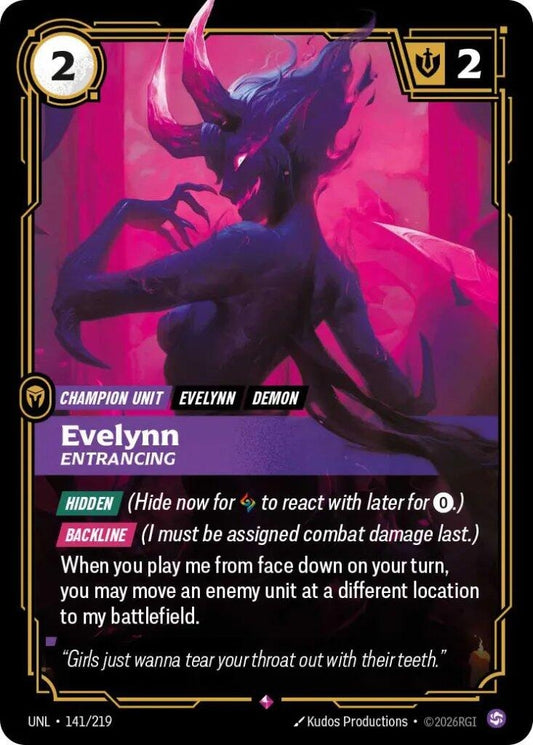Image for Evelynn - Entrancing (141/219) (Unleashed) (UNL) - Riftbound: League of Legends Trading Card Game
