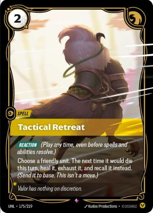 Image for Tactical Retreat (175/219) (Unleashed) (UNL) - Riftbound: League of Legends Trading Card Game