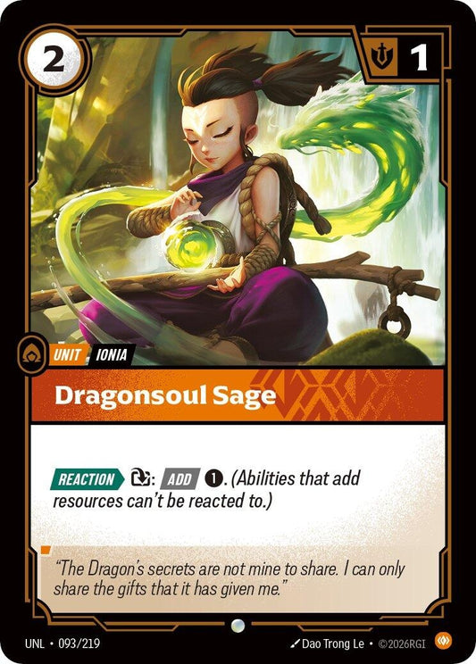 Image for Dragonsoul Sage (093/219) (Unleashed) (UNL) - Riftbound: League of Legends Trading Card Game