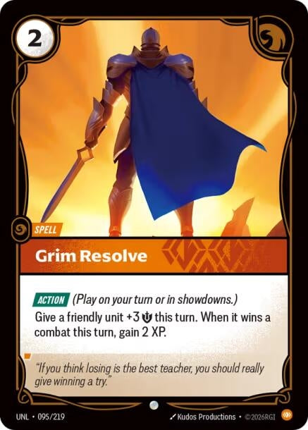 Image for Grim Resolve (095/219) (Unleashed) (UNL) - Riftbound: League of Legends Trading Card Game