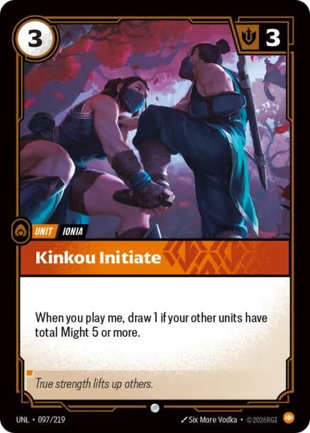 Image for Kinkou Initiate (097/219) (Unleashed) (UNL) - Riftbound: League of Legends Trading Card Game