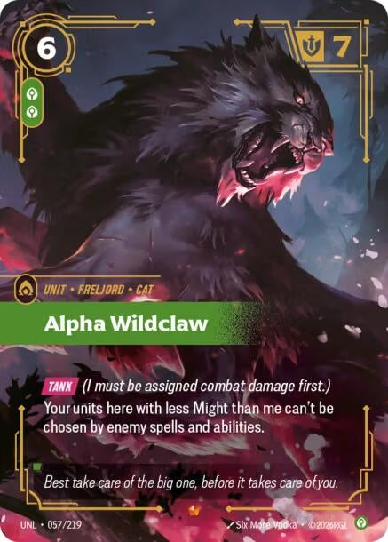 Image for Alpha Wildclaw (057/219) (Unleashed) (UNL) - Riftbound: League of Legends Trading Card Game
