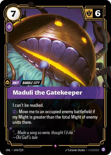Image for Maduli the Gatekeeper (144/219) (Unleashed) (UNL) - Riftbound: League of Legends Trading Card Game