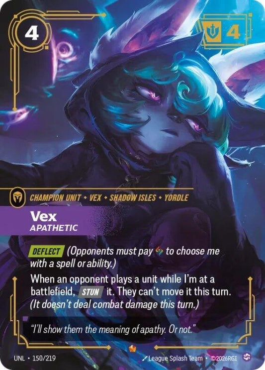 Image for Vex - Apathetic (150/219) (Unleashed) (UNL) - Riftbound: League of Legends Trading Card Game