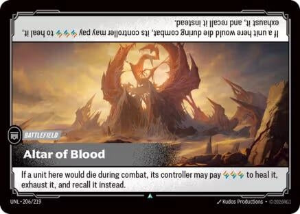 Image for Altar of Blood (206/219) (Unleashed) (UNL) - Riftbound: League of Legends Trading Card Game