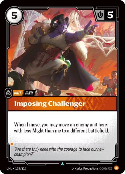 Image for Imposing Challenger (105/219) (Unleashed) (UNL) - Riftbound: League of Legends Trading Card Game