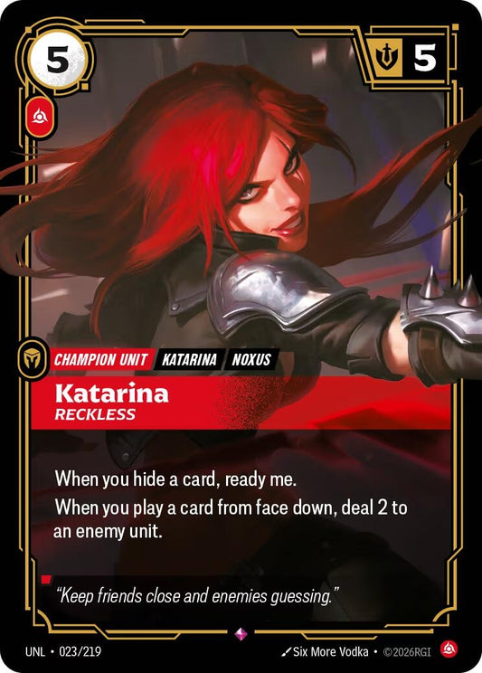 Image for Katarina - Reckless (023/219) (Unleashed) (UNL) - Riftbound: League of Legends Trading Card Game