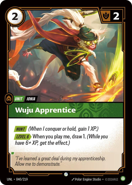Image for Wuju Apprentice (040/219) (Unleashed) (UNL) - Riftbound: League of Legends Trading Card Game
