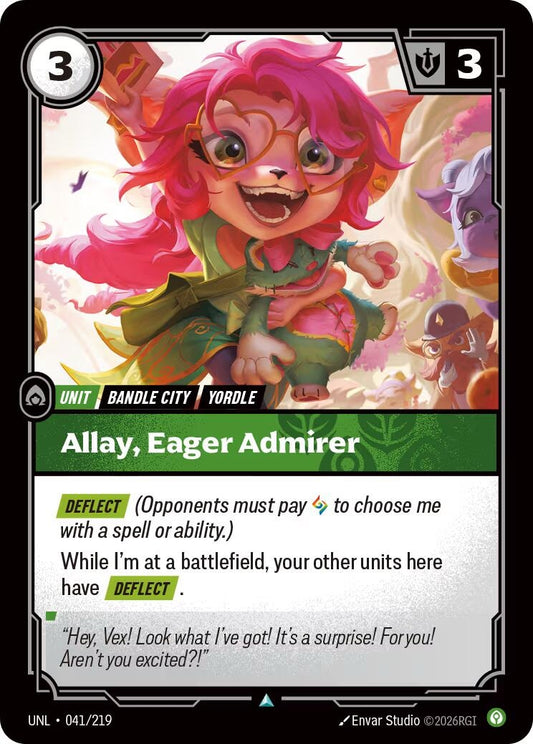 Image for Allay, Eager Admirer (041/219) (Unleashed) (UNL) - Riftbound: League of Legends Trading Card Game