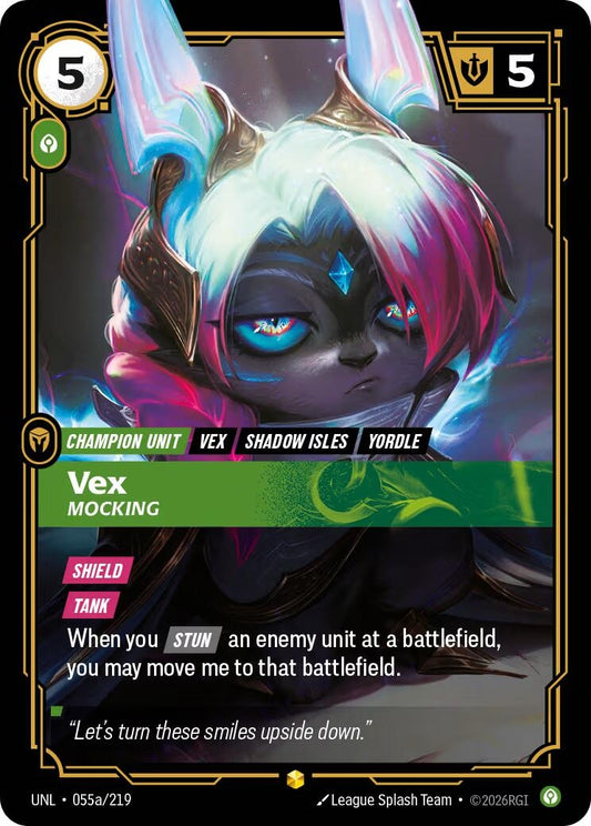 Image for Vex - Mocking (Alternate Art) (055a/219) (Unleashed) (UNL) - Riftbound: League of Legends Trading Card Game