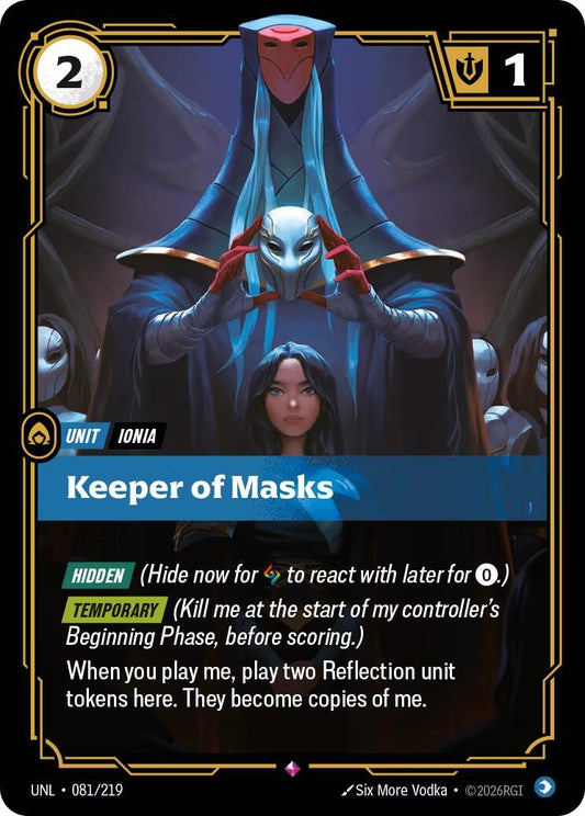 Image for Keeper of Masks (081/219) (Unleashed) (UNL) - Riftbound: League of Legends Trading Card Game