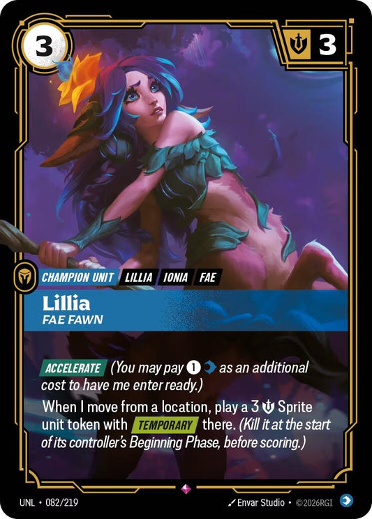 Image for Lillia - Fae Fawn (082/219) (Unleashed) (UNL) - Riftbound: League of Legends Trading Card Game