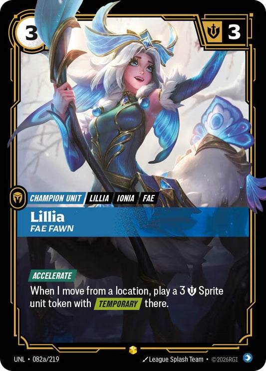 Image for Lillia - Fae Fawn (Alternate Art) (082a/219) (Unleashed) (UNL) - Riftbound: League of Legends Trading Card Game
