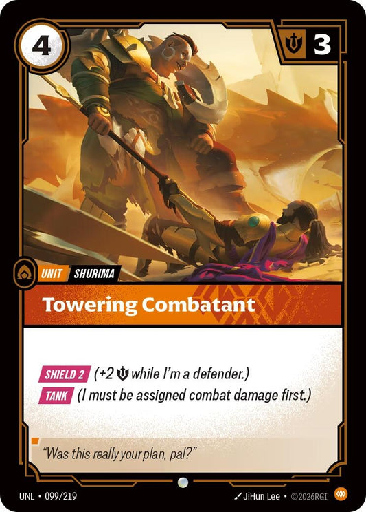 Image for Towering Combatant (099/219) (Unleashed) (UNL) - Riftbound: League of Legends Trading Card Game