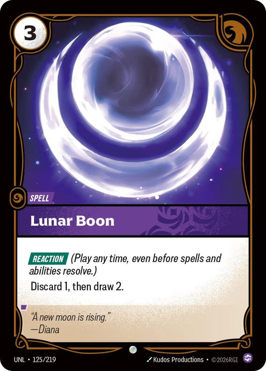Image for Lunar Boon (125/219) (Unleashed) (UNL) - Riftbound: League of Legends Trading Card Game