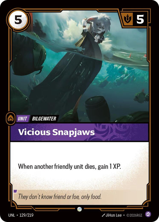 Image for Vicious Snapjaws (129/219) (Unleashed) (UNL) - Riftbound: League of Legends Trading Card Game
