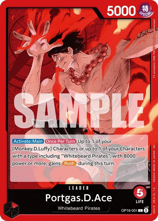 Image for Portgas.D.Ace (001) (OP16-001) (The Time of Battle) - One Piece Card Game