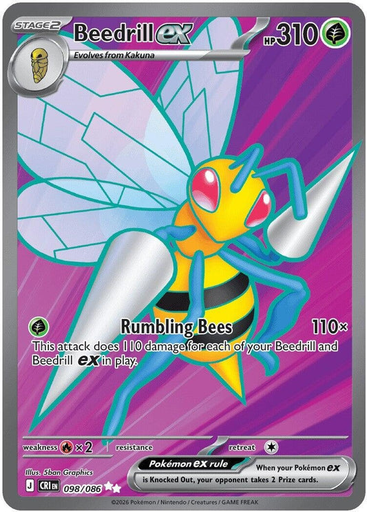 Image for Beedrill ex (098/086) (ME04: Chaos Rising) - Pokemon