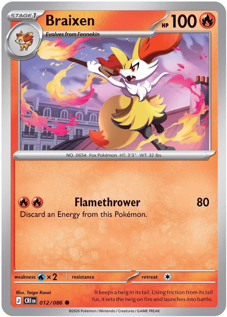 Image for Braixen (012/086) (ME04: Chaos Rising) - Pokemon