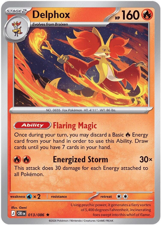 Image for Delphox (013/086) (ME04: Chaos Rising) - Pokemon