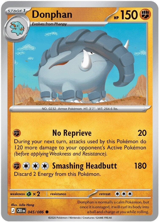 Image for Donphan (045/086) (ME04: Chaos Rising) - Pokemon