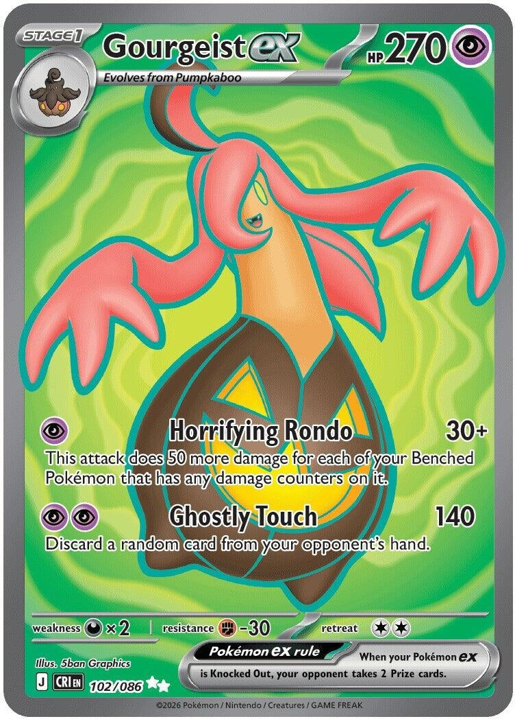Image for Gourgeist ex (102/086) (ME04: Chaos Rising) - Pokemon