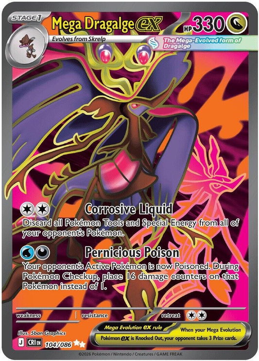 Image for Mega Dragalge ex (104/086) (ME04: Chaos Rising) - Pokemon