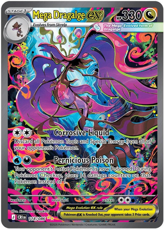 Image for Mega Dragalge ex (118/086) (ME04: Chaos Rising) - Pokemon