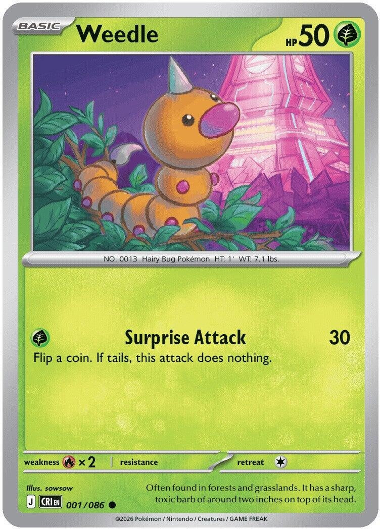Image for Weedle (001/086) (ME04: Chaos Rising) - Pokemon