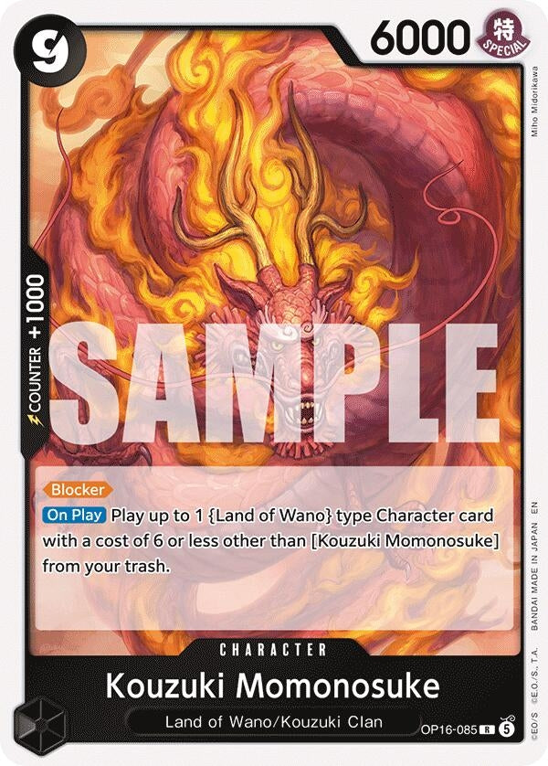 Image for Kouzuki Momonosuke (085) (OP16-085) (The Time of Battle) - One Piece Card Game