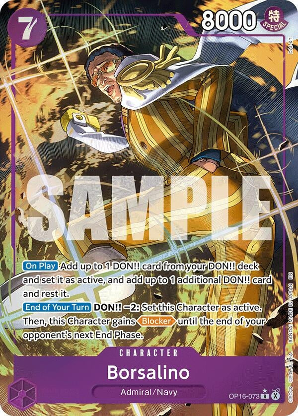 Image for Borsalino (Alternate Art) (OP16-073) (The Time of Battle) - One Piece Card Game
