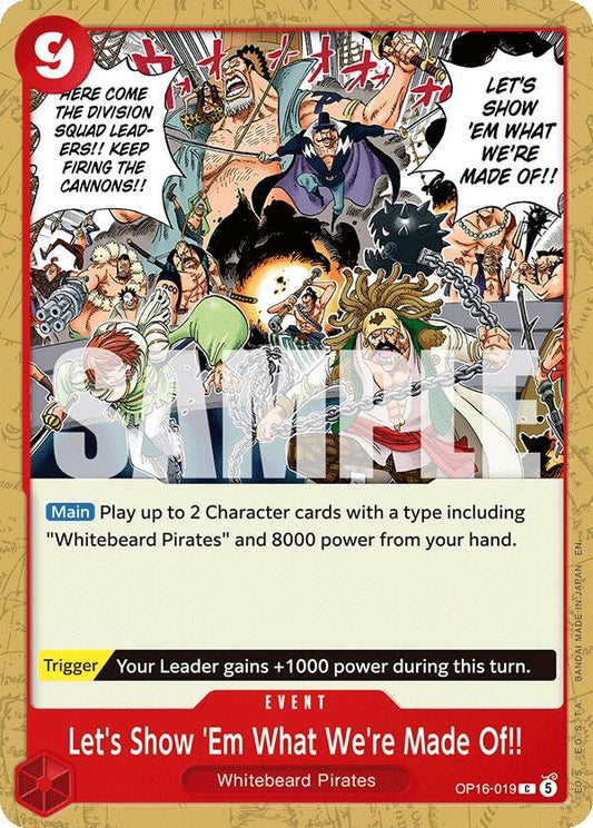 Image for Let's Show 'Em What We're Made Of!! (OP16-019) (The Time of Battle) - One Piece Card Game