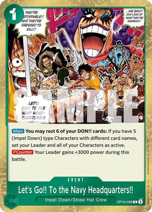 Image for Let's Go!! To the Navy Headquarters.. (OP16-038) (The Time of Battle) - One Piece Card Game